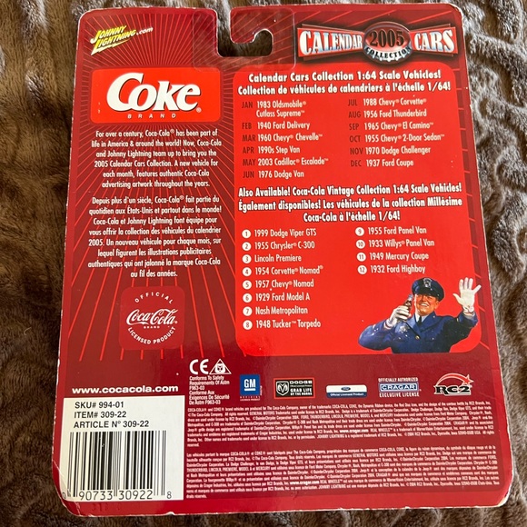 Coca Cola Johnny Lightning Calendar Cars, 2003 Cadillac Escalade, Coke - Picture 3 of 4